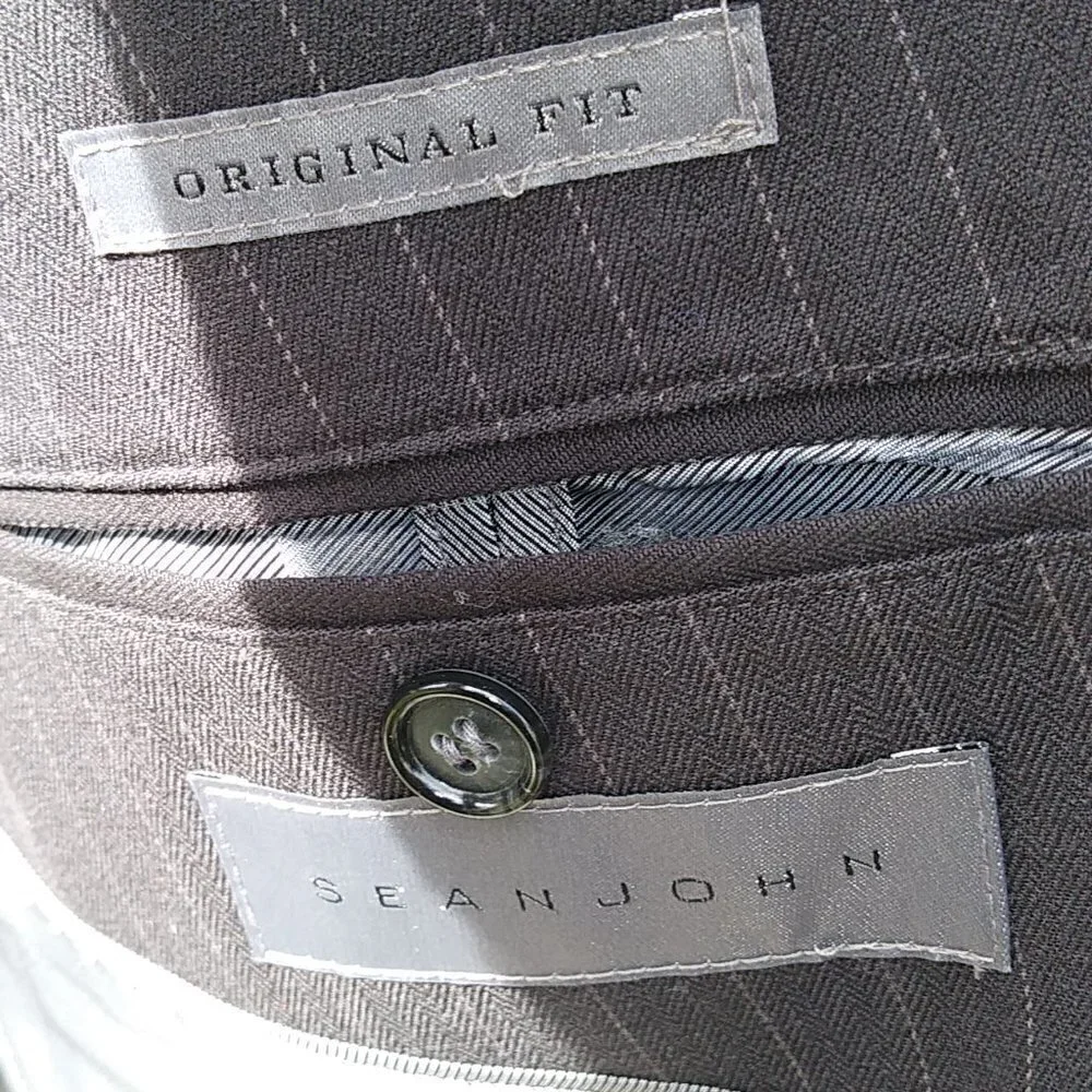 Sean John Suit Jacket Blazer Gray Pinstripe - XL - NWT